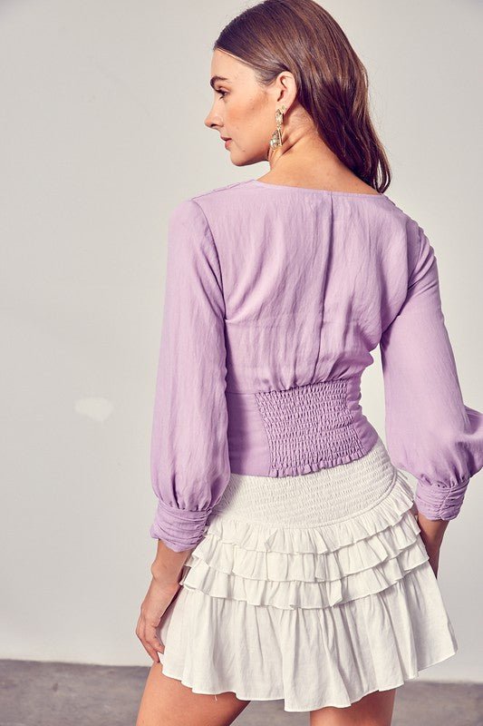 Front Tie Long Sleeve Top - Chaelisa's New Jammies