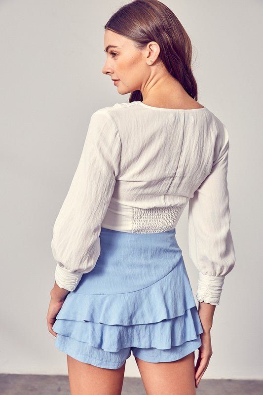 Front Tie Long Sleeve Top - Chaelisa's New Jammies