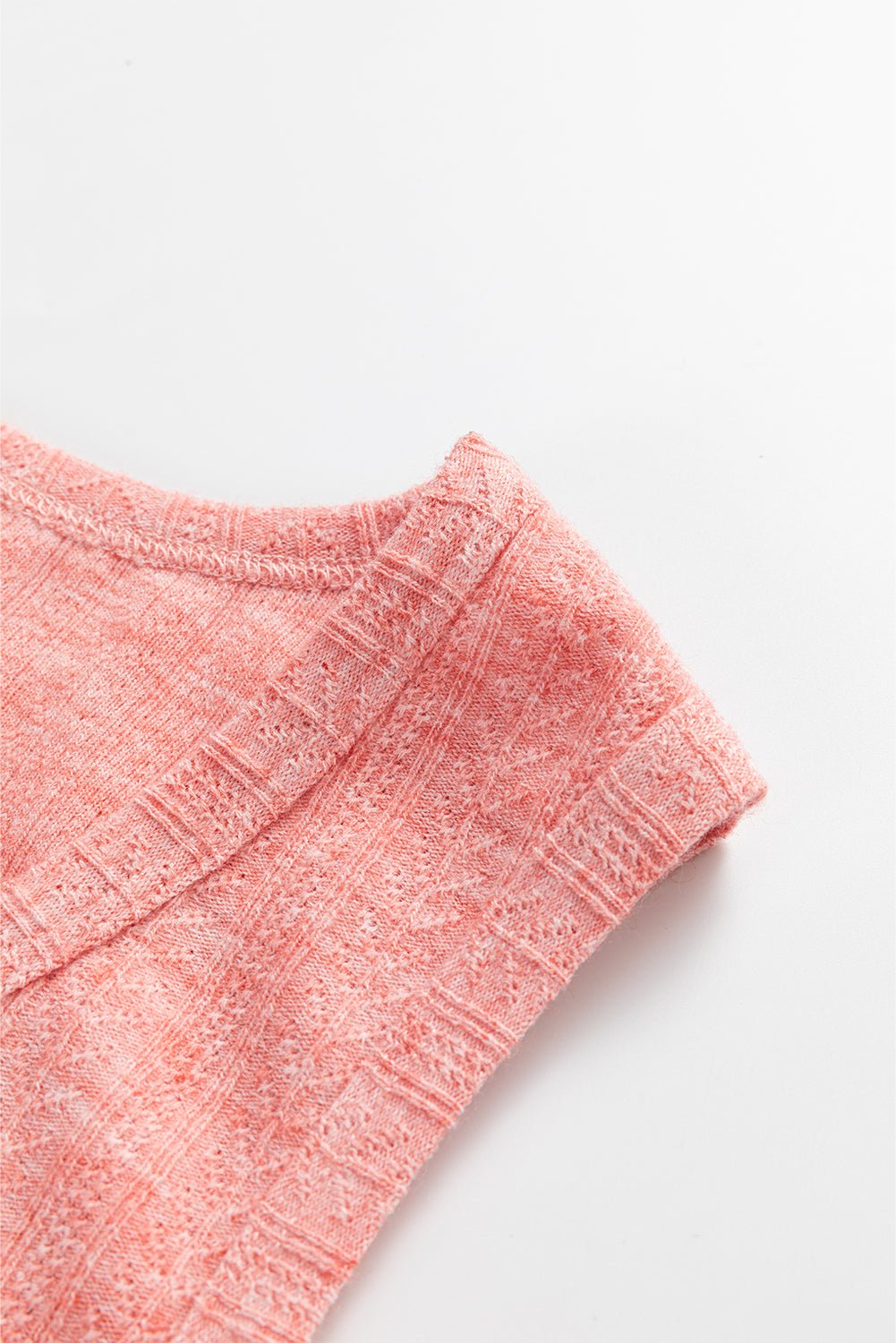 Fushia Solid Color Textured U Neck Slim Tank Top - Chaelisa's New Jammies