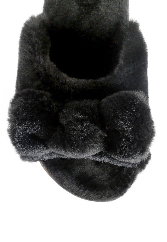 FUZZ BOW FUR FLATS - Chaelisa's New Jammies