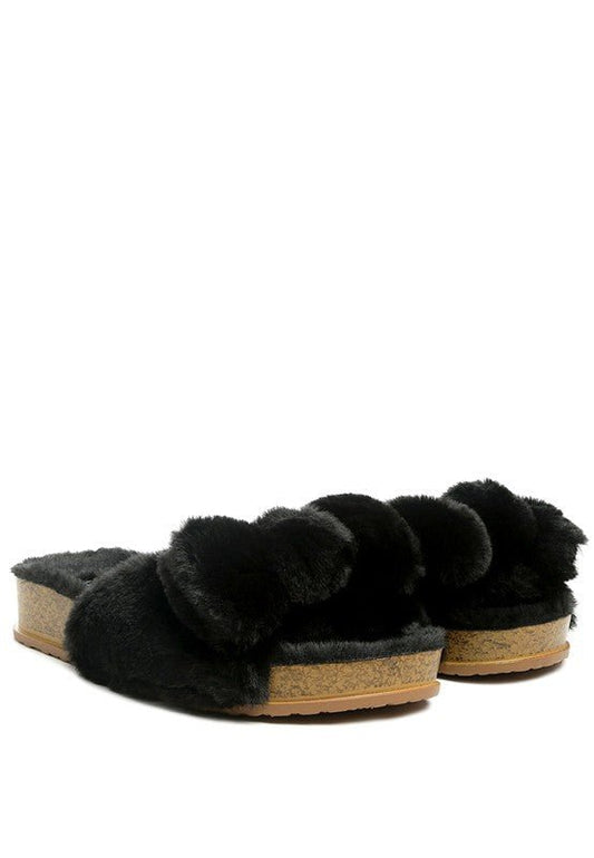 FUZZ BOW FUR FLATS - Chaelisa's New Jammies