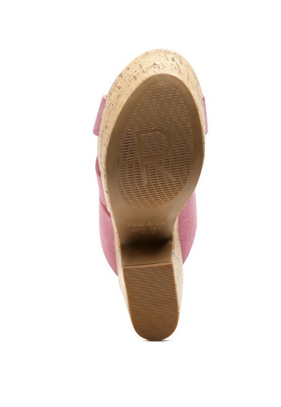 GERD BLOCK HEELED SUEDE SLIP - ON SANDAL - Chaelisa's New Jammies
