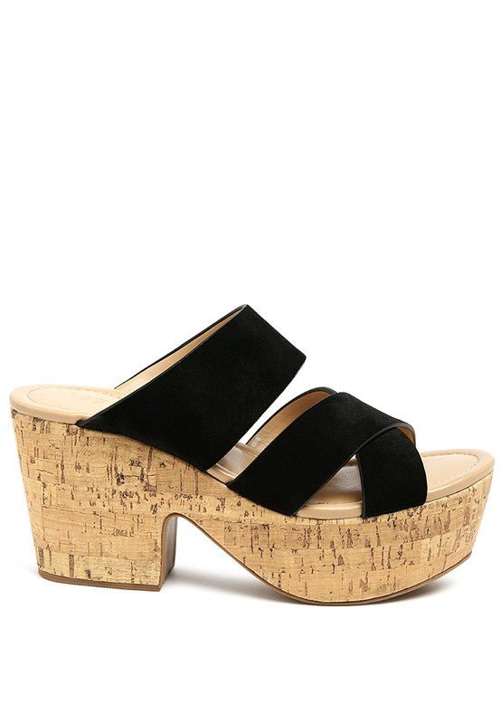GERD BLOCK HEELED SUEDE SLIP - ON SANDAL - Chaelisa's New Jammies