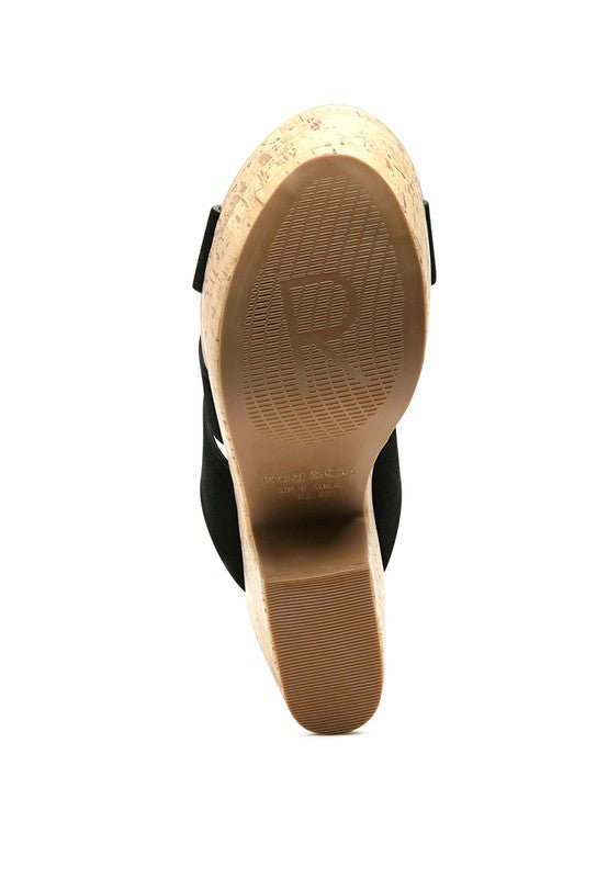 GERD BLOCK HEELED SUEDE SLIP - ON SANDAL - Chaelisa's New Jammies