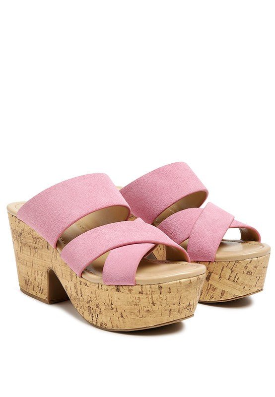 GERD BLOCK HEELED SUEDE SLIP - ON SANDAL - Chaelisa's New Jammies