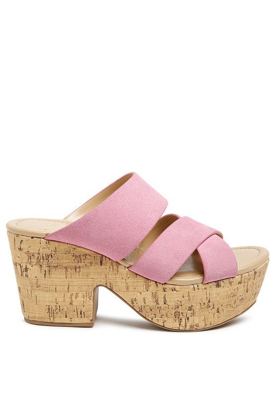 GERD BLOCK HEELED SUEDE SLIP - ON SANDAL - Chaelisa's New Jammies