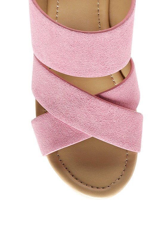 GERD BLOCK HEELED SUEDE SLIP - ON SANDAL - Chaelisa's New Jammies