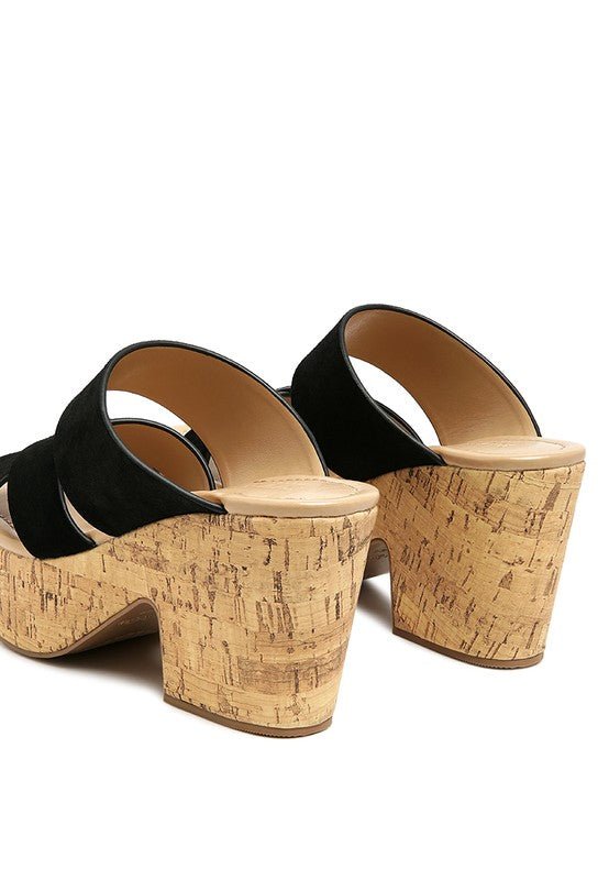 GERD BLOCK HEELED SUEDE SLIP - ON SANDAL - Chaelisa's New Jammies