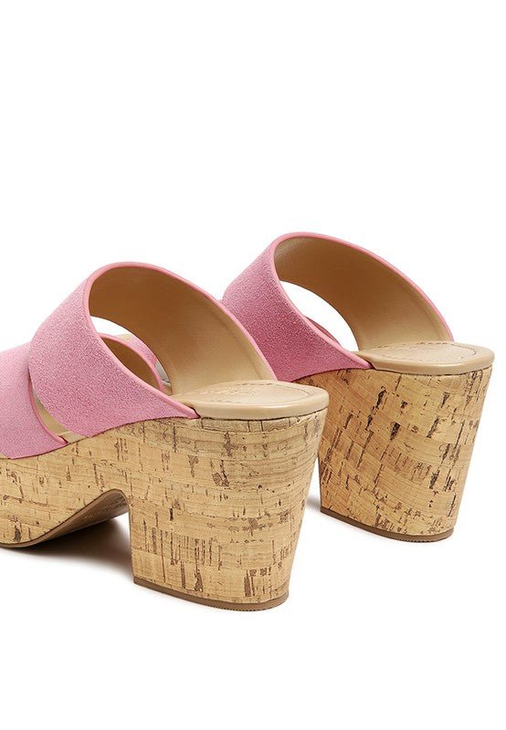 GERD BLOCK HEELED SUEDE SLIP - ON SANDAL - Chaelisa's New Jammies