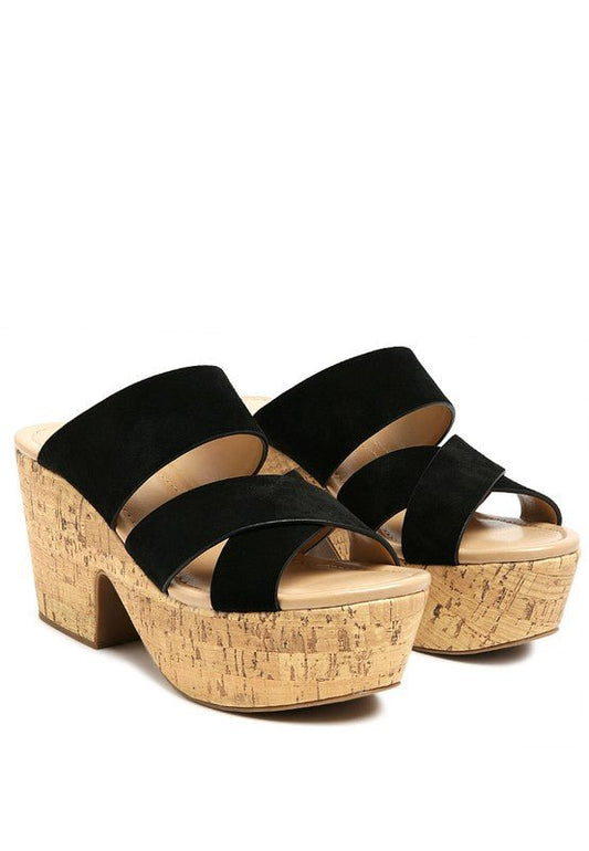 GERD BLOCK HEELED SUEDE SLIP - ON SANDAL - Chaelisa's New Jammies