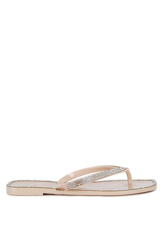Golightly Diamante Stud Detail Thong Flats - Chaelisa's New Jammies