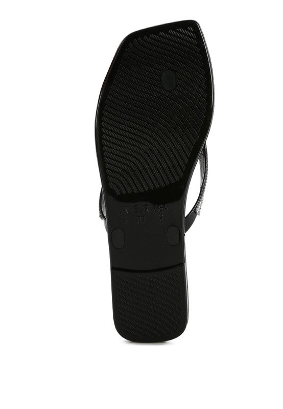 Golightly Diamante Stud Detail Thong Flats - Chaelisa's New Jammies