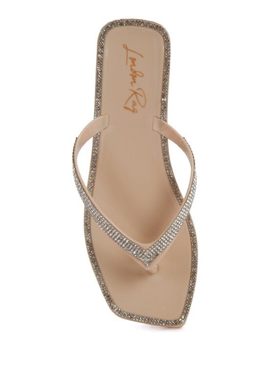 Golightly Diamante Stud Detail Thong Flats - Chaelisa's New Jammies