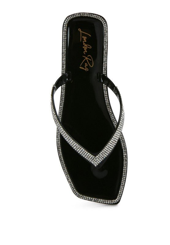 Golightly Diamante Stud Detail Thong Flats - Chaelisa's New Jammies