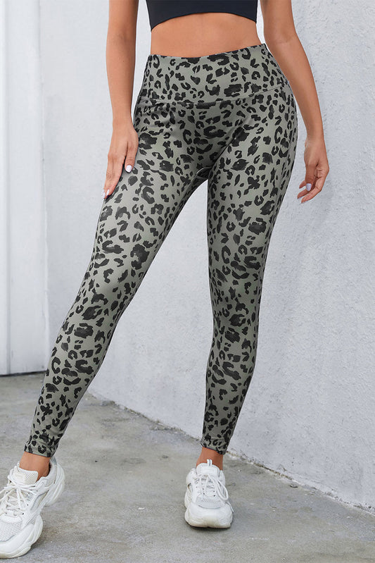 Gray Classic Leopard Print Active Leggings - Chaelisa's New Jammies