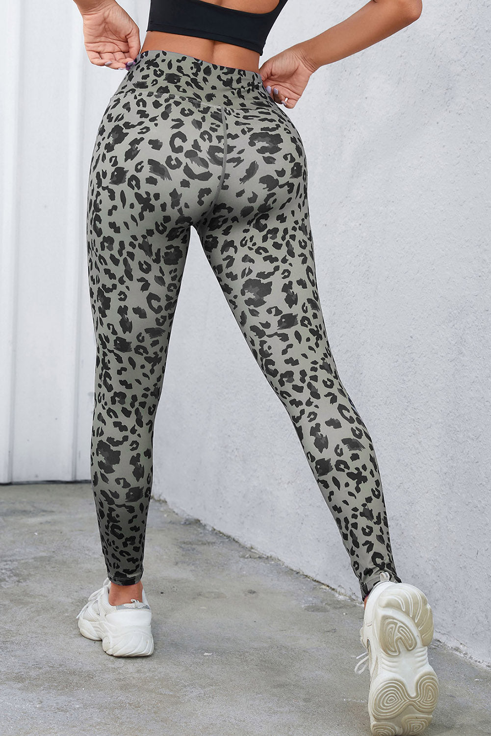 Gray Classic Leopard Print Active Leggings - Chaelisa's New Jammies