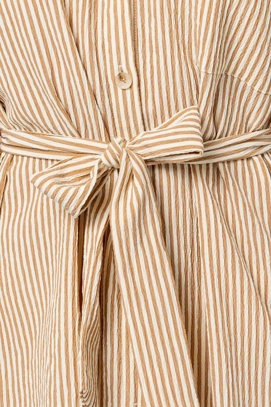 Half Sleeve Button Down Shirt Dress - Chaelisa's New Jammies