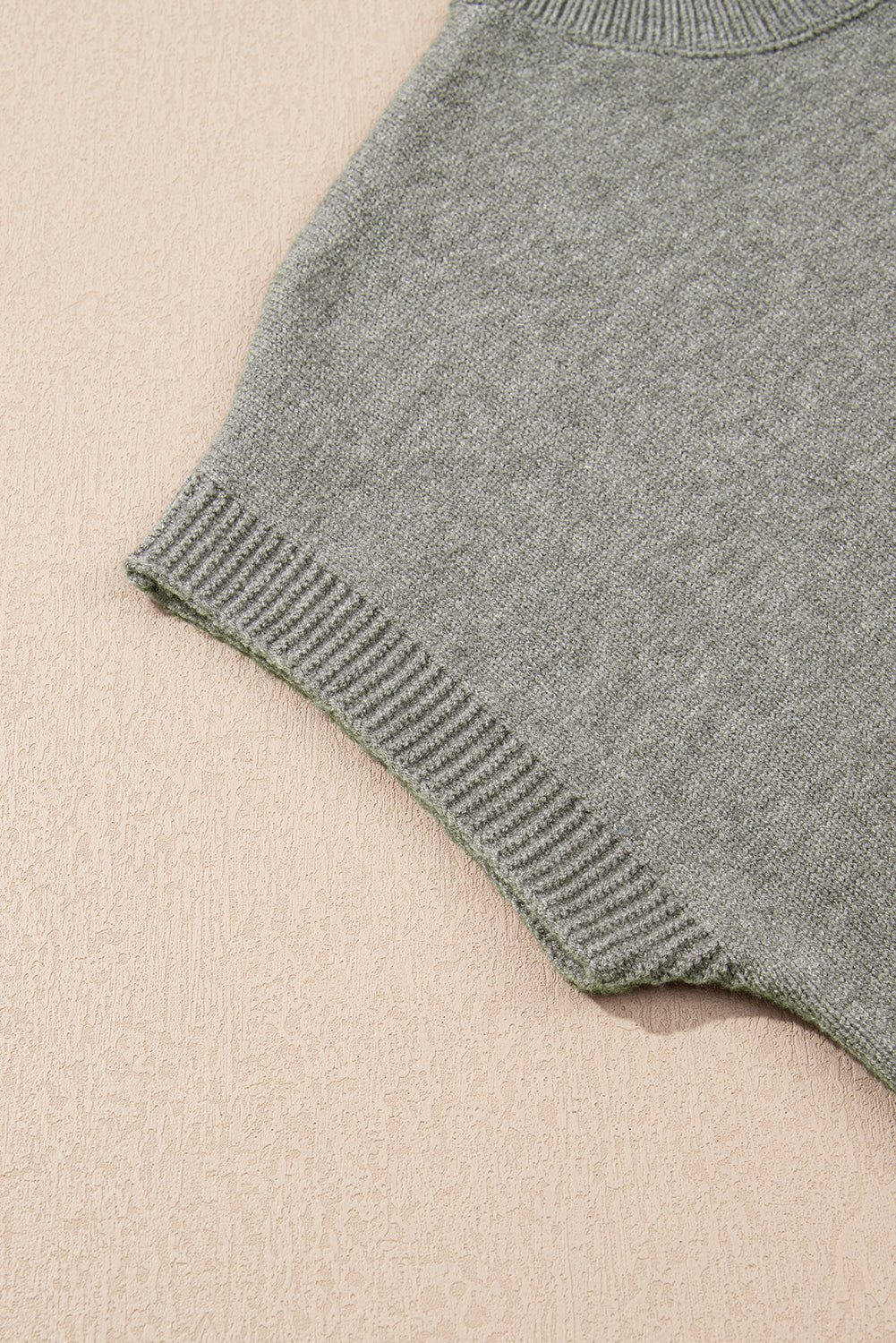 High Flower Pattern Ribbed Trim Short Sleeve Boxy Sweater - Chaelisa's New Jammies