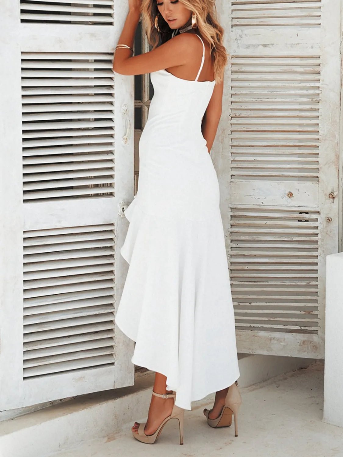 High - Low Ruffled Hem Midi Cami Dress - Chaelisa's New Jammies