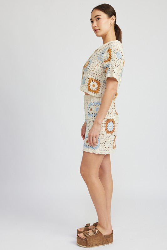 HIGH WAIST CROCHET MINI SKIRT - Chaelisa's New Jammies