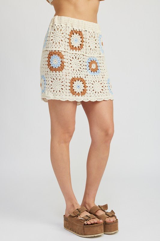 HIGH WAIST CROCHET MINI SKIRT - Chaelisa's New Jammies