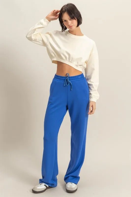 HYFVE Crew Neck Long Sleeve Crop Sweatshirt - Chaelisa's New Jammies