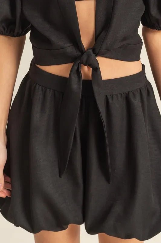 HYFVE Front Tie Top and Bubble Hem Shorts - Chaelisa's New Jammies