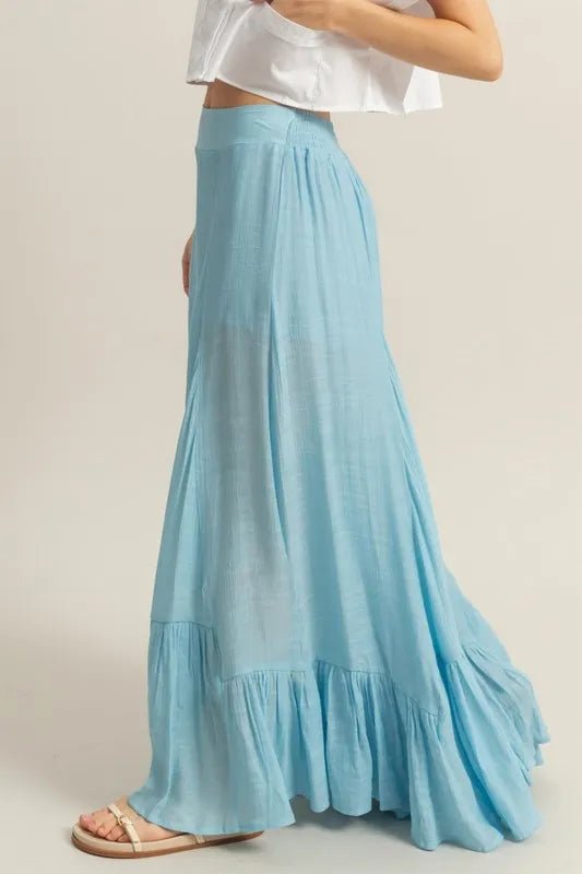 HYFVE High - Waist Ruffle Flared Wide Leg Pants - Chaelisa's New Jammies