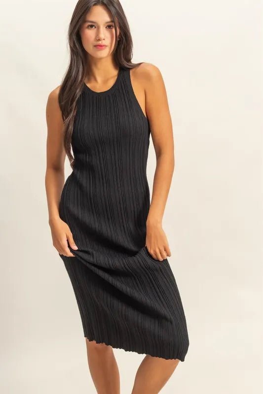 HYFVE Round Neck Bodycon Ribbed Knit Dress - Chaelisa's New Jammies