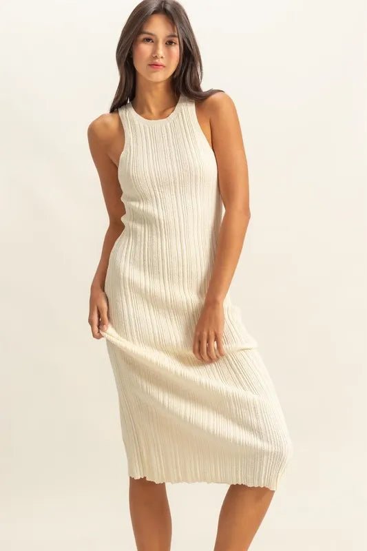 HYFVE Round Neck Bodycon Ribbed Knit Dress - Chaelisa's New Jammies