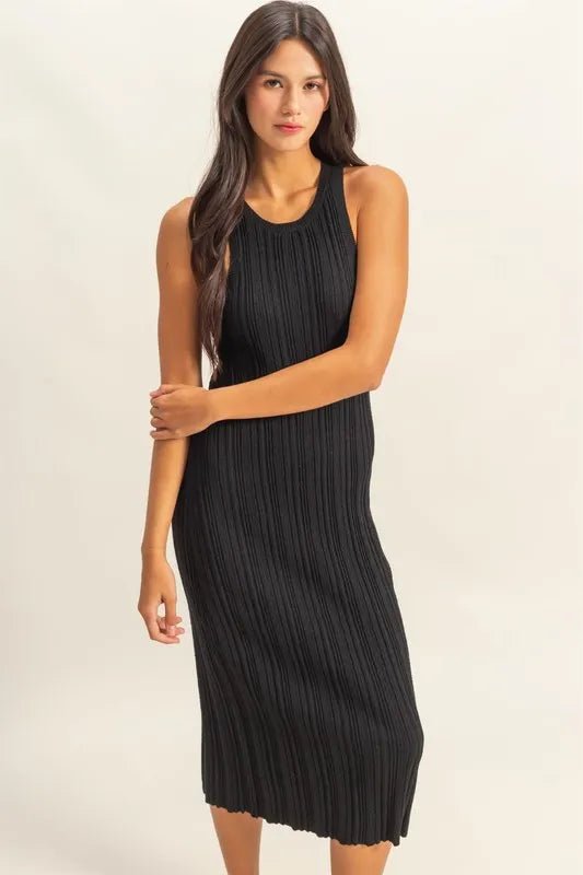 HYFVE Round Neck Bodycon Ribbed Knit Dress - Chaelisa's New Jammies