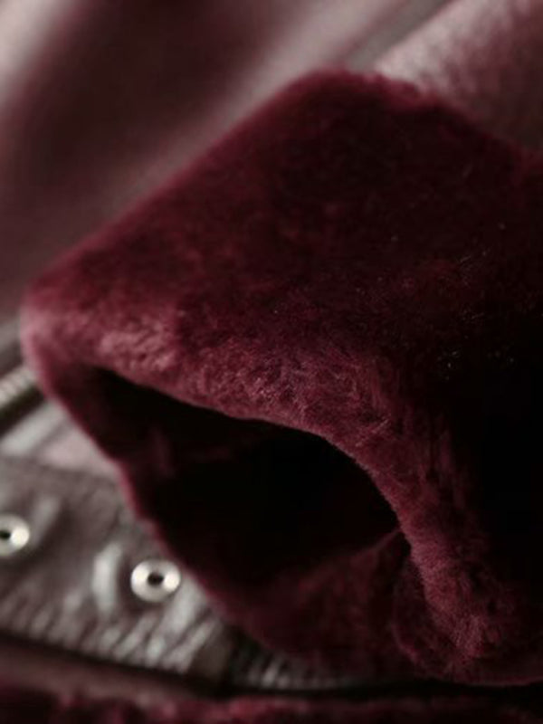 New women's street fashion motorcycle style fur coat