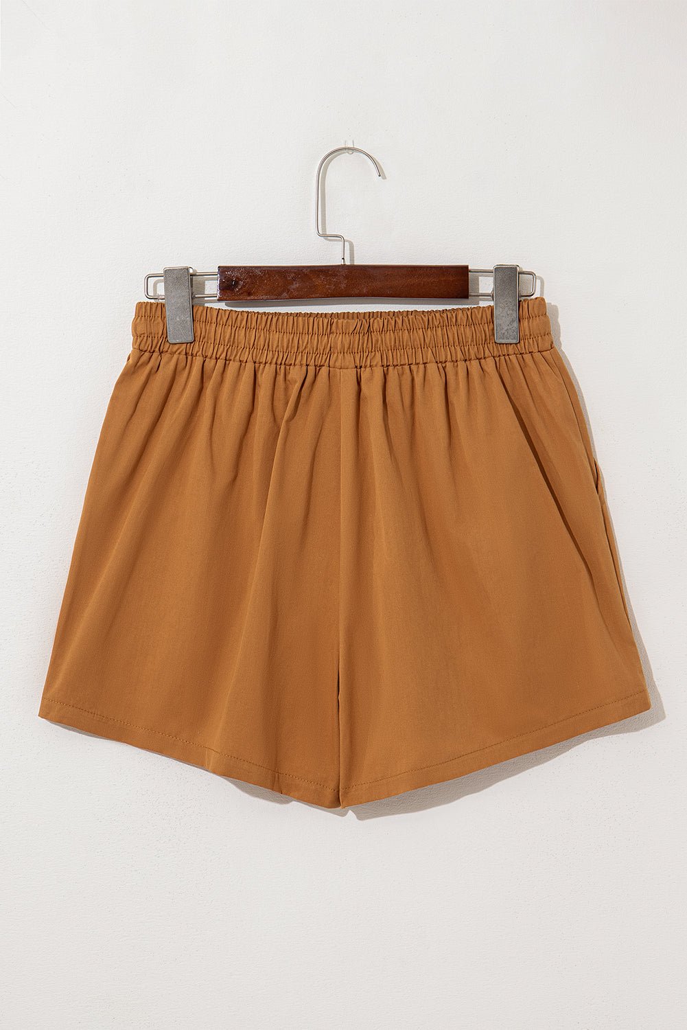 Khaki Embroidered Boho Tasseled Drawstring Elastic Waist Casual shorts - Chaelisa's New Jammies