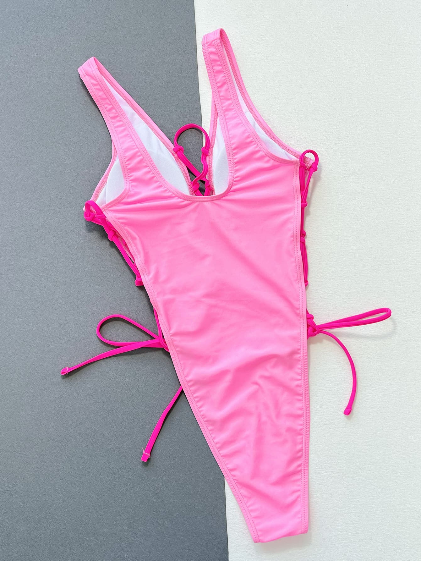 Lace - Up Deep V Sleeveless One - Piece Swimsuit - Chaelisa's New Jammies