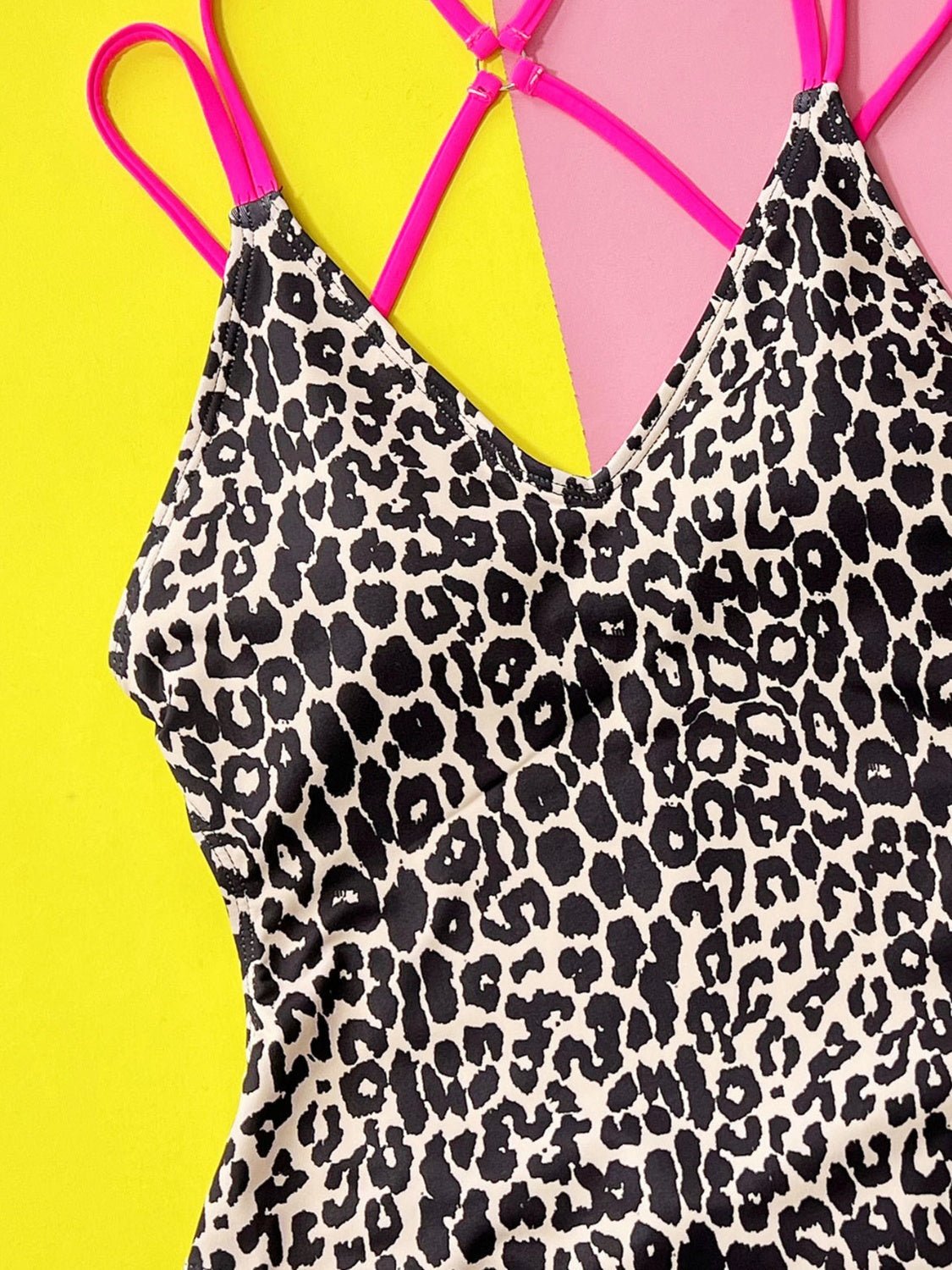 Leopard Plunge Spaghetti Strap One - Piece Swimwear - Chaelisa's New Jammies