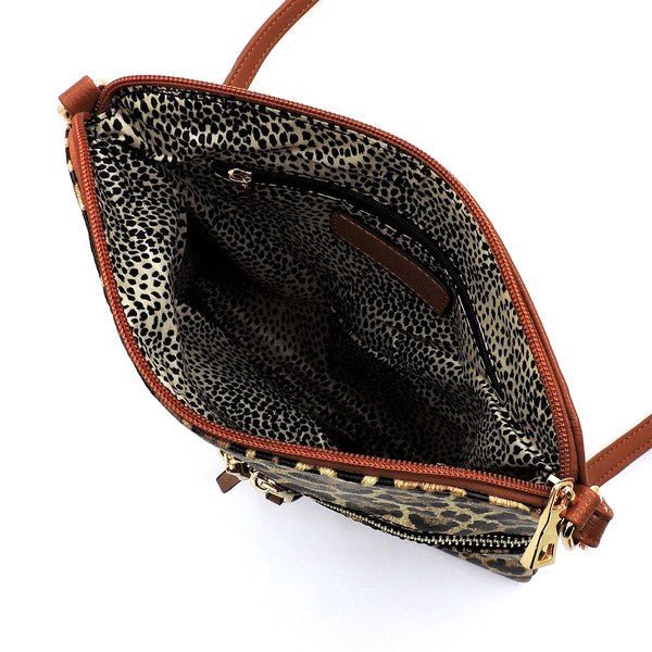Leopard Zip Crossbody Bag - Chaelisa's New Jammies