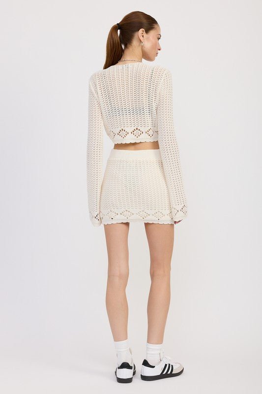 LETTUCE HEM MINI CROCHET SKIRT - Chaelisa's New Jammies