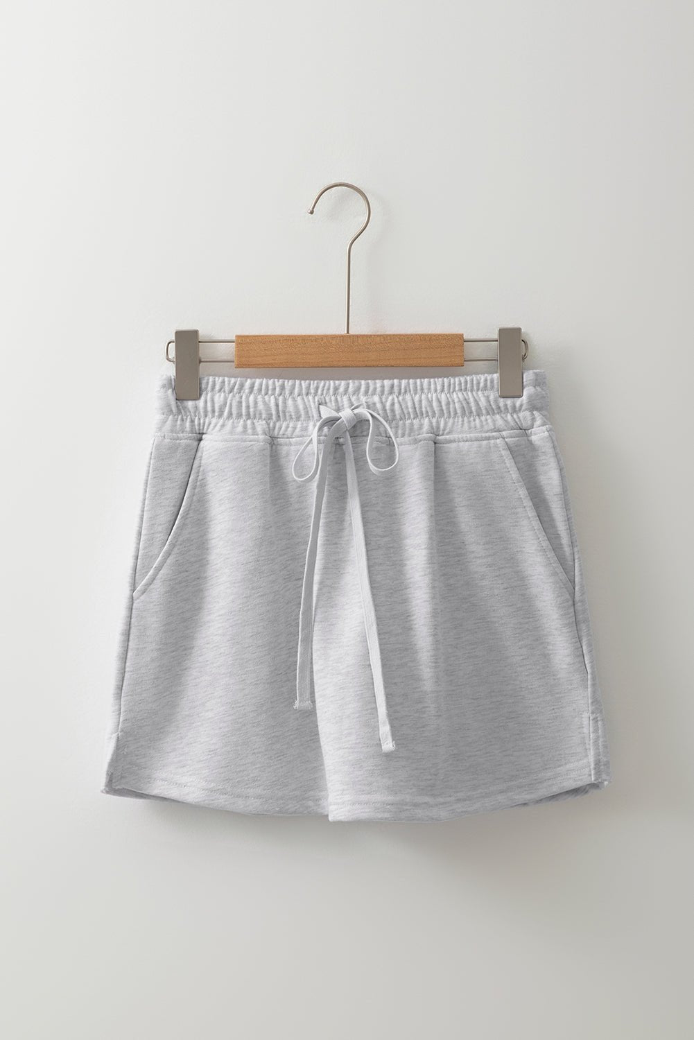 Light Grey French Terry Drawstring Mini Skort with Pockets - Chaelisa's New Jammies