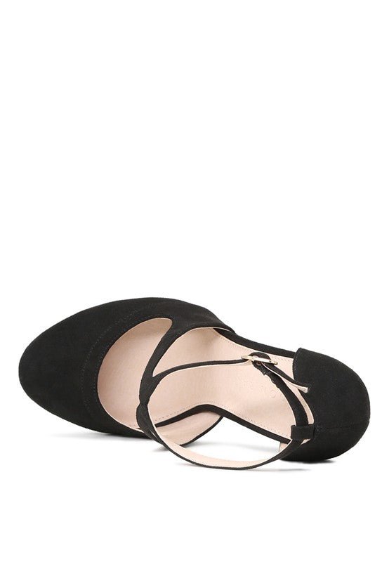 LONDON RAG CLOSE TOE CROSS STRAP HEEL SANDALS - Chaelisa's New Jammies