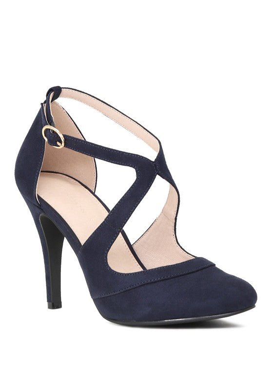 LONDON RAG CLOSE TOE CROSS STRAP HEEL SANDALS - Chaelisa's New Jammies