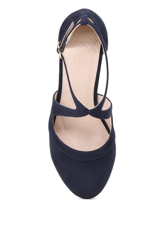 LONDON RAG CLOSE TOE CROSS STRAP HEEL SANDALS - Chaelisa's New Jammies