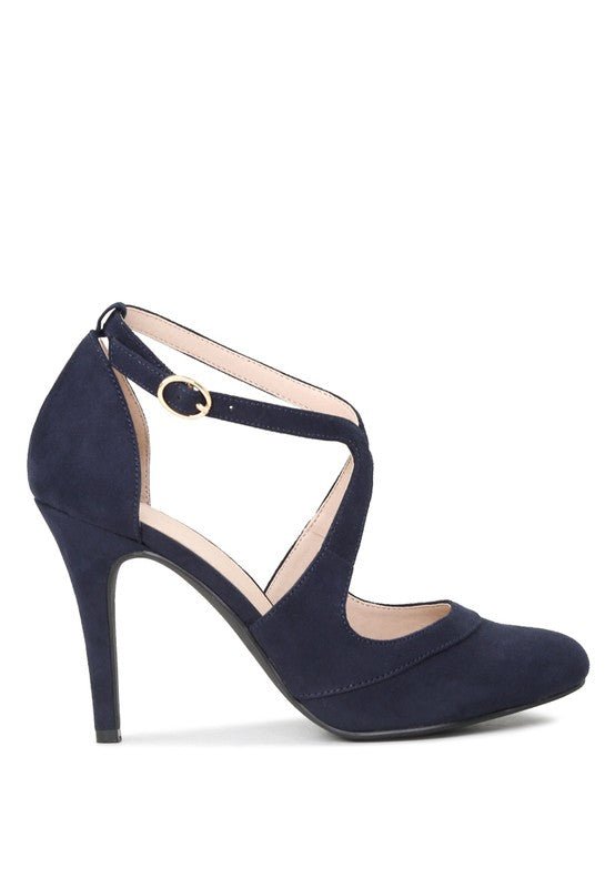 LONDON RAG CLOSE TOE CROSS STRAP HEEL SANDALS - Chaelisa's New Jammies