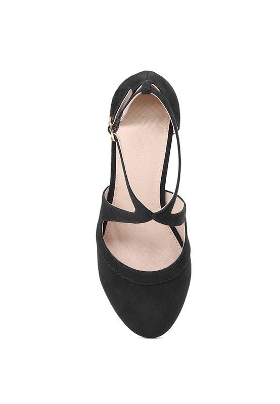 LONDON RAG CLOSE TOE CROSS STRAP HEEL SANDALS - Chaelisa's New Jammies