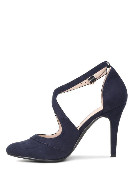 LONDON RAG CLOSE TOE CROSS STRAP HEEL SANDALS - Chaelisa's New Jammies
