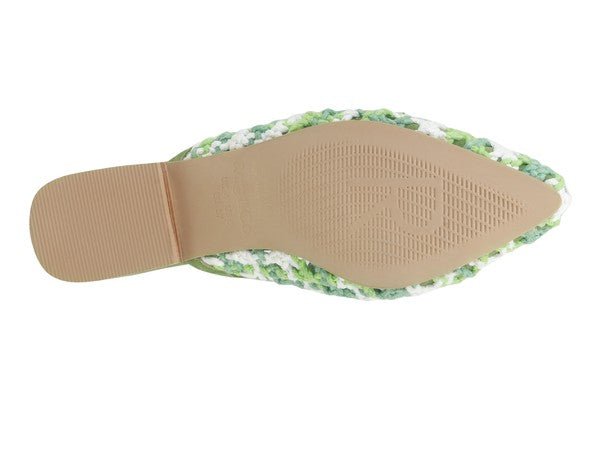 London Rag MARIANA WOVEN FLAT MULES WITH TASSELS - Chaelisa's New Jammies