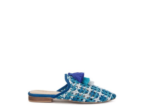 London Rag MARIANA WOVEN FLAT MULES WITH TASSELS - Chaelisa's New Jammies