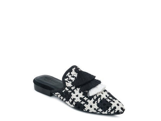 London Rag MARIANA WOVEN FLAT MULES WITH TASSELS - Chaelisa's New Jammies