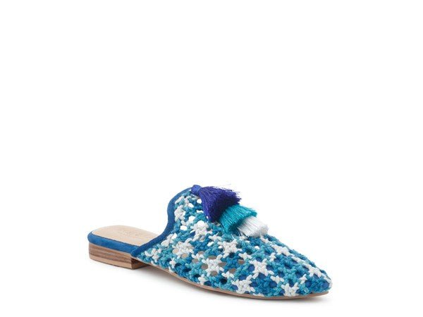 London Rag MARIANA WOVEN FLAT MULES WITH TASSELS - Chaelisa's New Jammies