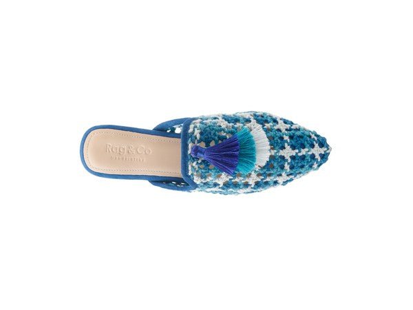 London Rag MARIANA WOVEN FLAT MULES WITH TASSELS - Chaelisa's New Jammies