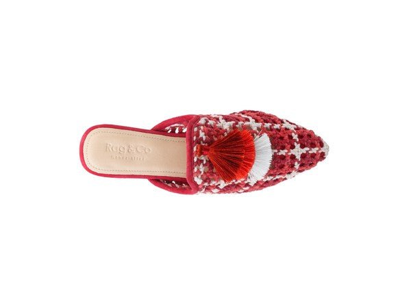 London Rag MARIANA WOVEN FLAT MULES WITH TASSELS - Chaelisa's New Jammies
